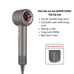 Máy Sấy Tóc Ion Âm Super Sonic Cao Cấp Thế Hệ Mới - Bảo Hành 6 Tháng - 1 Đổi 1