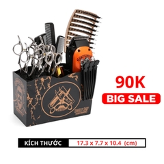 Khay Cắm Kéo Lược BarberShop - Xanh