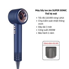 Máy Sấy Tóc Ion Âm Super Sonic Cao Cấp Thế Hệ Mới - Bảo Hành 6 Tháng - 1 Đổi 1