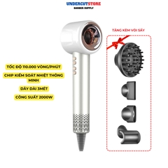 Máy Sấy Tóc Ion Âm Super Sonic Cao Cấp Thế Hệ Mới - 4 Đầu Chụp - Bảo Hành 6 Tháng