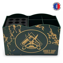 Khay Cắm Kéo Lược BarberShop - Xanh