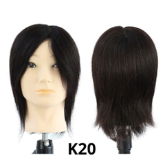Đầu Ken Nam Tóc Thật Dài 20cm - Uốn Sấy Nhuộm Tạo Kiểu - K20