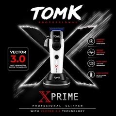 Tông Đơ Cắt Tóc Tomk X-Prime - White - Động Cơ Vector 3.0