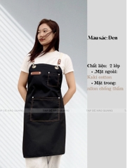 Tạp Dề 2 Lớp Chống Nước Đeo Vai Phối Da Cao Cấp - Tạp Dề Hào Quang