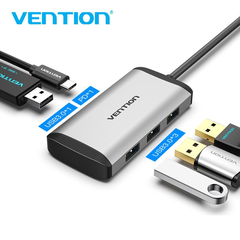 Cáp chuyển đổi USB Type-C sang 4 cổng USB 3.0 + Type C PD Vention dài 15cm