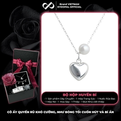 Dây chuyền bạc nữ KYDOPAL vòng cổ cá tính xỏ trai nuôi mix tim phồng nữ tính - PAL9C3C54