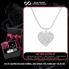 Dây chuyền bạc nữ KYDOPAL vòng cổ cá tính dây xù kim tuyến treo mặt tim phay cát bản to trang sức bạc 925 - PAL9C3C59