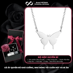 Dây chuyền bạc nữ KYDOPAL hồ điệp cá tính trơn basic trang sức bạc cao cấp - PAL9C3C10