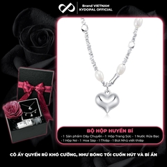 Dây chuyền bạc nữ KYDOPAL hạt vỡ Charm tim trai nước ngọt tự nhiên trang sức cao cấp - PAL9C3C66
