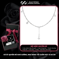 Dây chuyền bạc nữ KYDOPAL cá tính dây hạt lấp lánh mix hạt đá nữ tính trang sức bạc cao cấp - PAL9C3C16