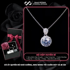 Dây chuyền bạc nữ KYDOPAL mặt đá tròn cá tính nạm đá cao cấp trang sức bạc 925 - PAL9C3C26