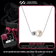 Dây chuyền bạc nữ KYDOPAL vòng cổ cá tính hạt mì mix hạt trai nữ tính trang sức bạc 925  - PAL9C3C55