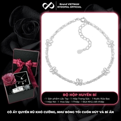 Lắc tay bạc nữ KYDOPAL hạt bạc vỡ cá tính mix charm hồ điệp phồng xinh xắn trang sức 925 - PAL9C9L13