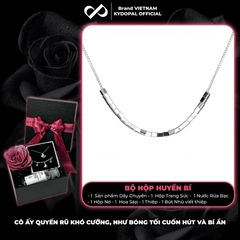 Dây chuyền bạc nữ KYDOPAL vòng cổ cá tính mặt chuỗi hạt vuông cá tính trang sức bạc 925 - PAL9C3C56