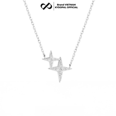 Dây chuyền bạc nữ KYDOPAL mẫu sao đôi cá tính lấp lánh trang sức bạc 925 - PAL9C3C18