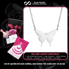 Dây chuyền bạc nữ KYDOPAL hồ điệp cá tính trơn basic trang sức bạc cao cấp - PAL9C3C10