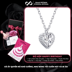 Dây chuyền bạc nữ KYDOPAL mặt trái tim đính đá viền cao cấp trang sức bạc 925 - PAL9C3C12