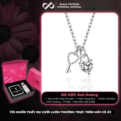 Dây chuyền bạc nữ KYDOPAL vòng cổ cá tính chìa khóa trái tim đá trắng trang sức bạc 925 - PAL9C3C46