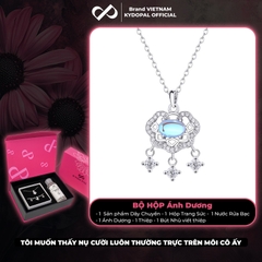 Dây chuyền bạc nữ KYDOPAL Mặt khóa trường mệnh gắn đá màu đổi sắc trang sức bạc 925 - PAL9C3C44