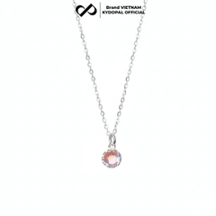 Dây chuyền bạc nữ KYDOPAL vòng cổ đá mặt tròn moonstone mini xinh xắn - PAL9C3C58