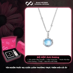 Dây chuyền bạc nữ KYDOPAL vòng cổ cá tính ổ đá cánh hoa tú cầu moonstone trang sức bạc 925 - PAL9C3C33
