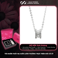 Dây chuyền bạc nữ KYDOPAL mặt hộp nạm đá Baguette cá tính trang sức bạc 925 - PAL9C3C8