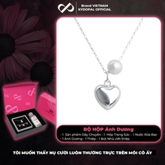 Dây chuyền bạc nữ KYDOPAL vòng cổ cá tính xỏ trai nuôi mix tim phồng nữ tính - PAL9C3C54