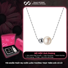 Dây chuyền bạc nữ KYDOPAL vòng cổ cá tính hạt mì mix hạt trai nữ tính trang sức bạc 925  - PAL9C3C55