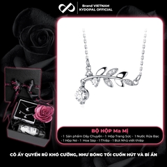 Dây chuyền bạc nữ KYDOPAL mặt tán lá treo hạt đá nhỏ nữ tính trang sức bạc 925 - PAL9C3C63