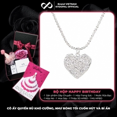 Dây chuyền bạc nữ KYDOPAL vòng cổ cá tính dây xù kim tuyến treo mặt tim phay cát bản to trang sức bạc 925 - PAL9C3C59