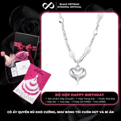Dây chuyền bạc nữ KYDOPAL hạt vỡ Charm tim trai nước ngọt tự nhiên trang sức cao cấp - PAL9C3C66