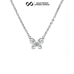 Dây chuyền bạc nữ KYDOPAL hồ điệp đính đá cá tính giọt nước dây hoa chặn trang sức bạc 925 - PAL93C31