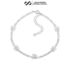 Lắc tay bạc nữ KYDOPAL hạt bạc vỡ cá tính mix charm hồ điệp phồng xinh xắn trang sức 925 - PAL9C9L13