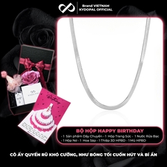 Dây chuyền bạc nữ KYDOPAL sợi mì dẹt bản rộng cá tính trang sức bạc cao cấp - PAL9C3C53