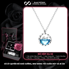 Dây chuyền bạc nữ KYDOPAL vòng cổ cá tính cá voi biển xanh lấp lánh trang sức bạc 925 - PAL9C3C49