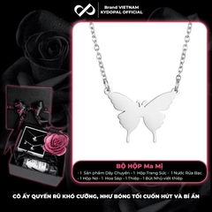 Dây chuyền bạc nữ KYDOPAL hồ điệp cá tính trơn basic trang sức bạc cao cấp - PAL9C3C10