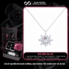 Dây chuyền bạc nữ KYDOPAL vòng cổ mặt trời đá moonstone đổi màu lấp lánh - PAL9C3C48