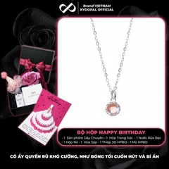 Dây chuyền bạc nữ KYDOPAL vòng cổ đá mặt tròn moonstone mini xinh xắn - PAL9C3C58