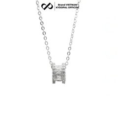Dây chuyền bạc nữ KYDOPAL mặt hộp nạm đá Baguette cá tính trang sức bạc 925 - PAL9C3C8