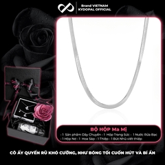 Dây chuyền bạc nữ KYDOPAL sợi mì dẹt bản rộng cá tính trang sức bạc cao cấp - PAL9C3C53