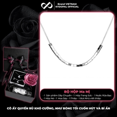 Dây chuyền bạc nữ KYDOPAL vòng cổ cá tính mặt chuỗi hạt vuông cá tính trang sức bạc 925 - PAL9C3C56