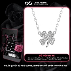 Dây chuyền bạc nữ KYDOPAL cỏ bốn lá cá tính đính đá nhỏ mini nữ tính trang sức bạc 925 - PAL9C3C11