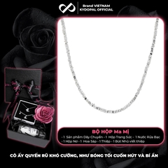 Dây chuyền bạc nữ KYDOPAL vòng cổ cá tính hạt bạc vỡ dây trơn trang sức bạc cao cấp - PAL9C3C57