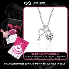 Dây chuyền bạc nữ KYDOPAL vòng cổ cá tính chìa khóa trái tim đá trắng trang sức bạc 925 - PAL9C3C46