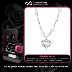 Dây chuyền bạc nữ KYDOPAL hạt vỡ Charm tim trai nước ngọt tự nhiên trang sức cao cấp - PAL9C3C66