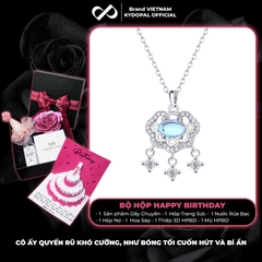Dây chuyền bạc nữ KYDOPAL Mặt khóa trường mệnh gắn đá màu đổi sắc trang sức bạc 925 - PAL9C3C44
