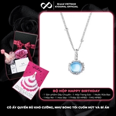 Dây chuyền bạc nữ KYDOPAL vòng cổ cá tính ổ đá cánh hoa tú cầu moonstone trang sức bạc 925 - PAL9C3C33