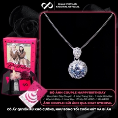 Dây chuyền bạc nữ KYDOPAL mặt đá tròn cá tính nạm đá cao cấp trang sức bạc 925 - PAL9C3C26