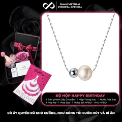 Dây chuyền bạc nữ KYDOPAL vòng cổ cá tính hạt mì mix hạt trai nữ tính trang sức bạc 925  - PAL9C3C55