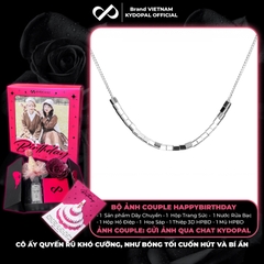 Dây chuyền bạc nữ KYDOPAL vòng cổ cá tính mặt chuỗi hạt vuông cá tính trang sức bạc 925 - PAL9C3C56